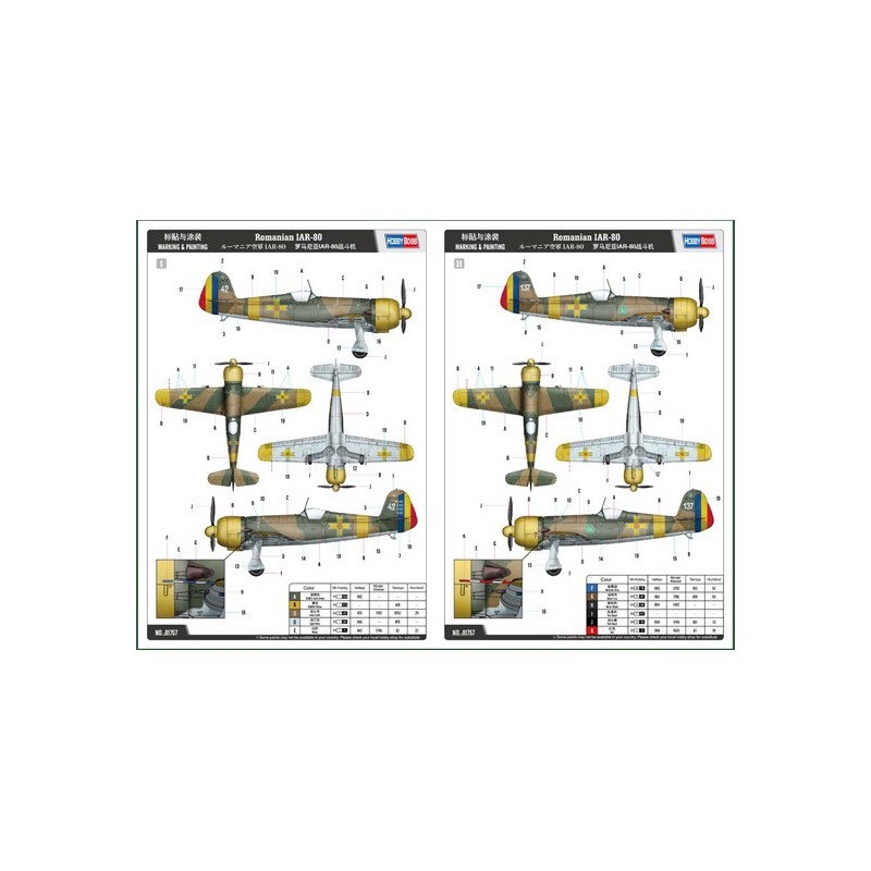 Rumänisches Plastikmodell IAR-80 1/48 | Scientific-MHD