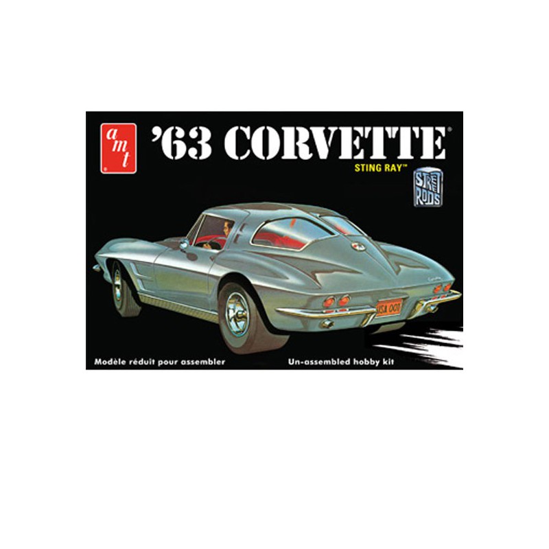 Corvette Chevy 1963 1/25 Plastikautoabdeckung | Scientific-MHD