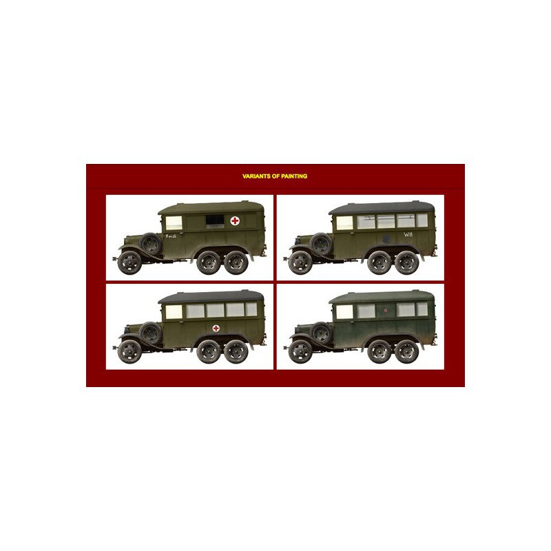 Gasplastik -LKW -Modell 05 194 1/35 Krankenwagen | Scientific-MHD