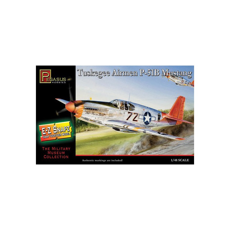 P-51B Kunststoffebene Modell Mustang EZ Snapz 1/48 | Scientific-MHD