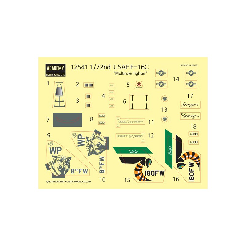 USAF F-16C MCP 1/72 Kunststoffebene Modell | Scientific-MHD