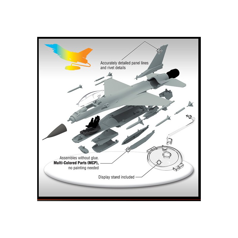 USAF F-16C MCP 1/72 Kunststoffebene Modell | Scientific-MHD