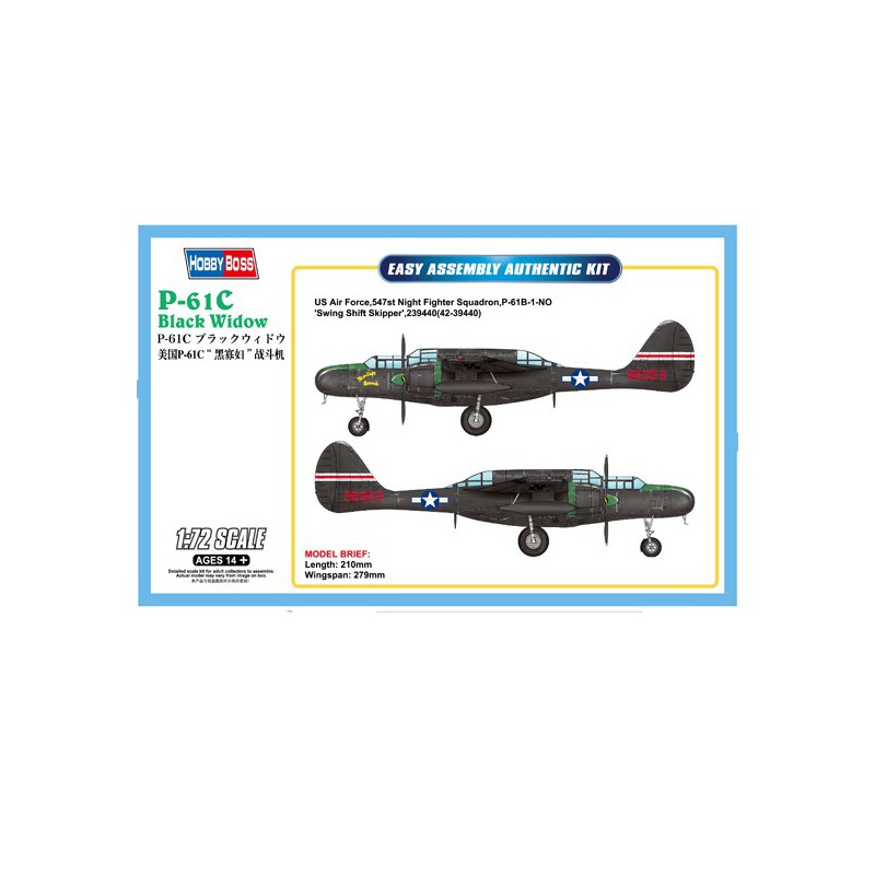 US P-61C Schwarz Witwe 1/72 Kunststoffebene Modell | Scientific-MHD