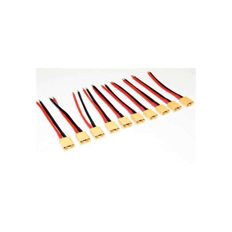 Ladegerät gegen Anschuldigungen für Radiocheted Device 10 Kabel 10 cm + XT60 Männlich | Scientific-MHD