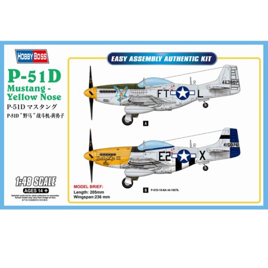 P-51d Yellow Noze 1/48 Plastikebene Modell P-51d Yellow Noze 1/48 Plastikebene Modell | Scientific-MHD