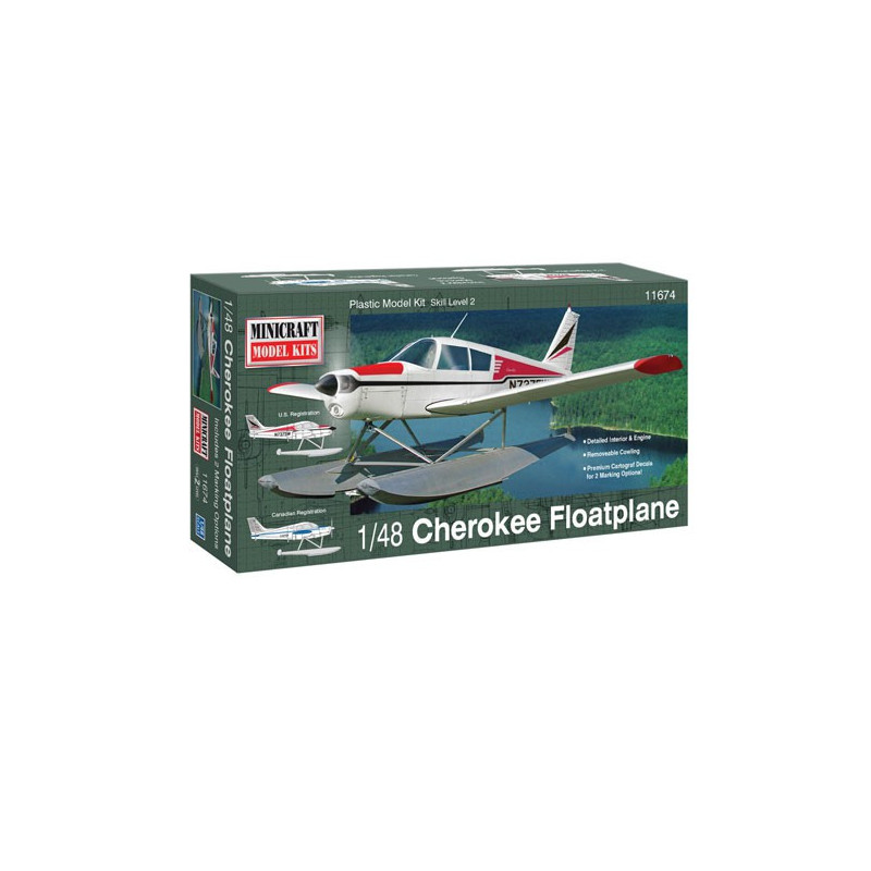 Kunststoff -Kunststoffmodell Piper Cherokee Hydravion 1/48 | Scientific-MHD