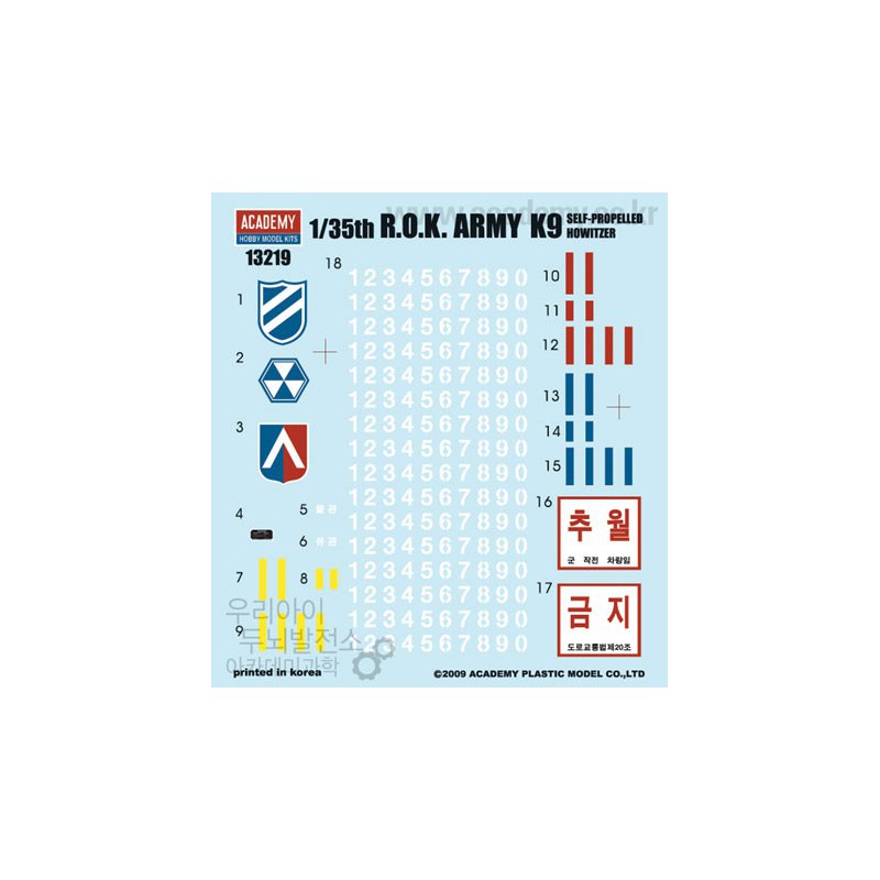 K9 Howitzer Rok Army 1/35 Plastiktankmodell | Scientific-MHD