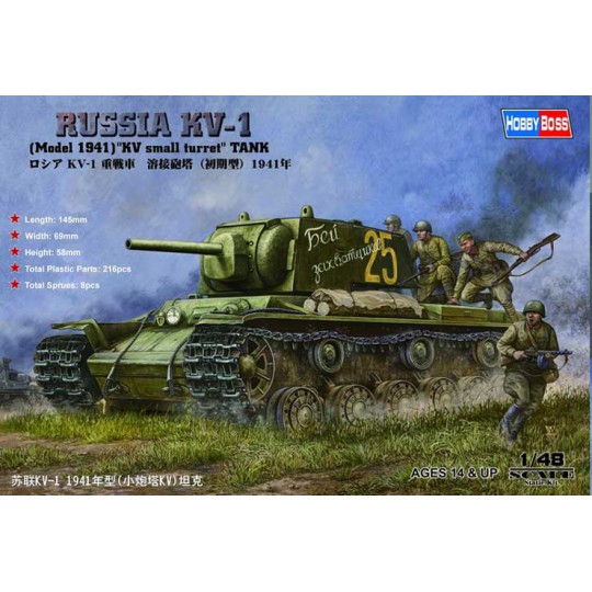 Russland KV-1 Modell des Kunststoffmodells 1941 ... 1/48 Russland KV-1 Modell des Kunststoffmodells 1941 ... 1/48 | Scientific-MHD