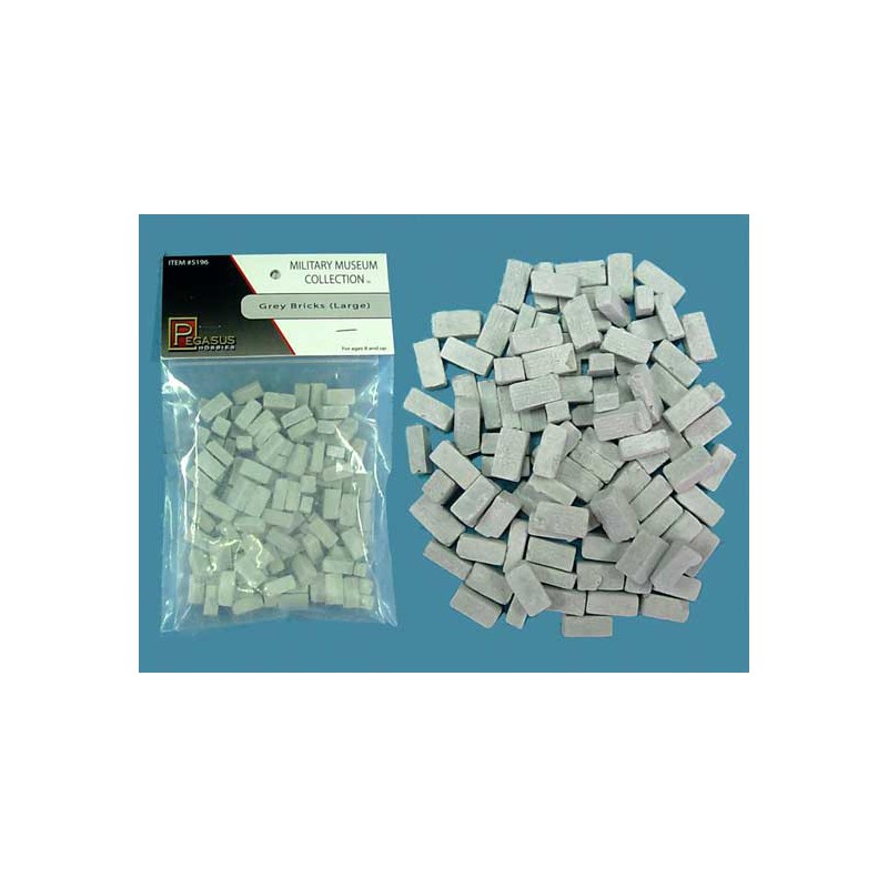 Diorama -Modell montiert und gestrichen große graue Ziegel 1/48 | Scientific-MHD