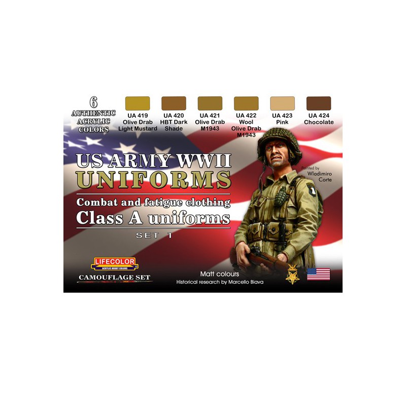 Acrylfarbe US -Uniformen im Zweiten Weltkrieg der Klasse A. | Scientific-MHD