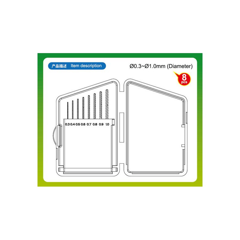 Werkzeug für 8 Wälder von 0,3 bis 1 mm | Scientific-MHD