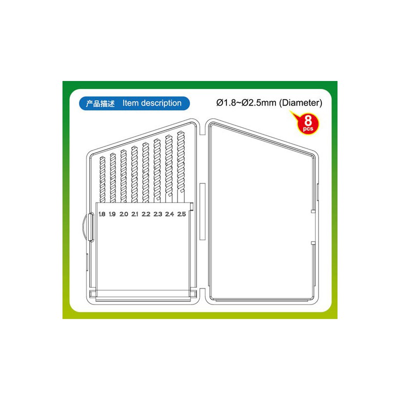 Werkzeug für 8 Wälder von 1,8 bis 2,5 mm | Scientific-MHD